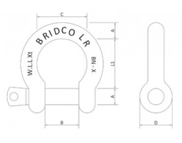 LOAD RATED BOW SHACKLE