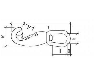 SWIVEL EYE BOAT SNAP HOOK