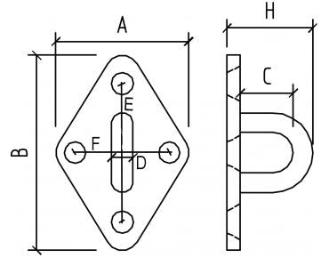 DIAMOND PAD EYE PLATE