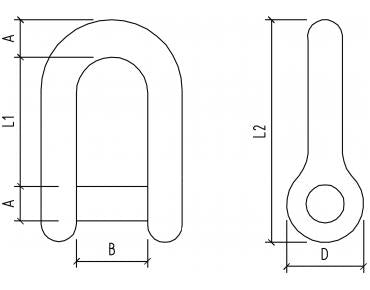 SLOTTED HEAD D SHACKLE