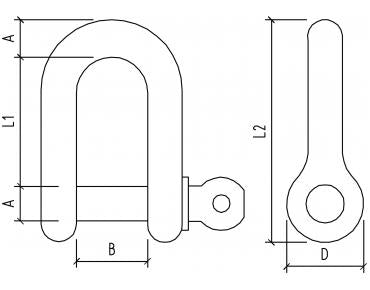 LONG D SHACKLE