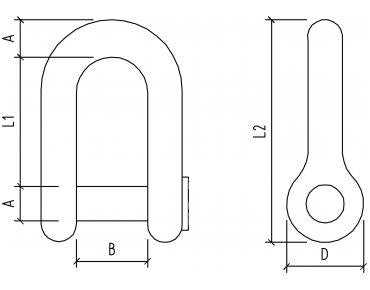 SEMI-ROUND D SHACKLE